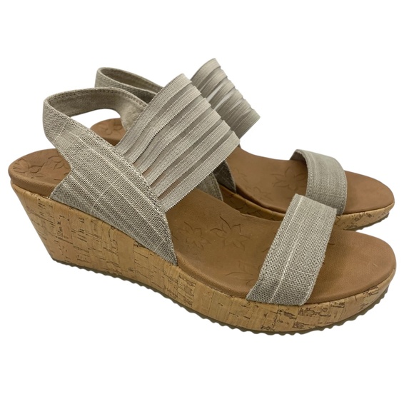 Skechers luxe foam wedge sandals women’s Size 6.5 - Picture 1 of 8